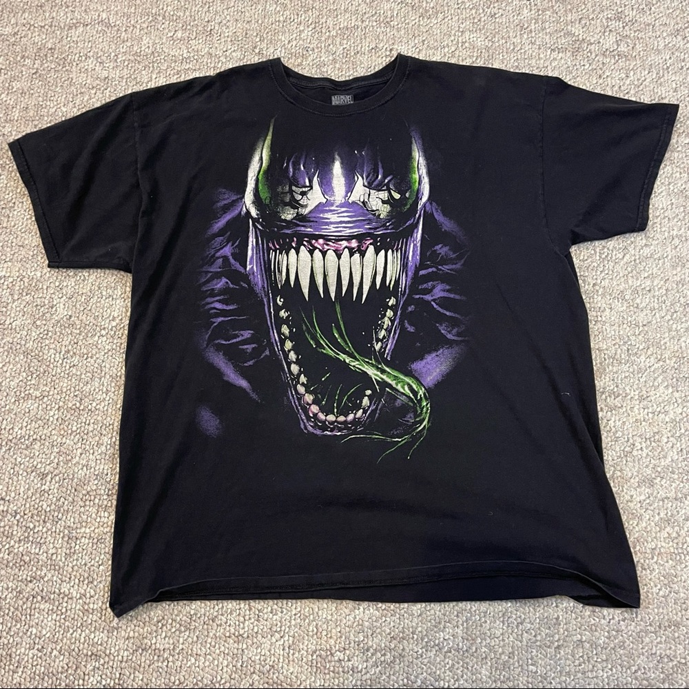 Marvel Venom Tongue Out Colorful Graphic T Shirt Men’s XXL See Pics!
